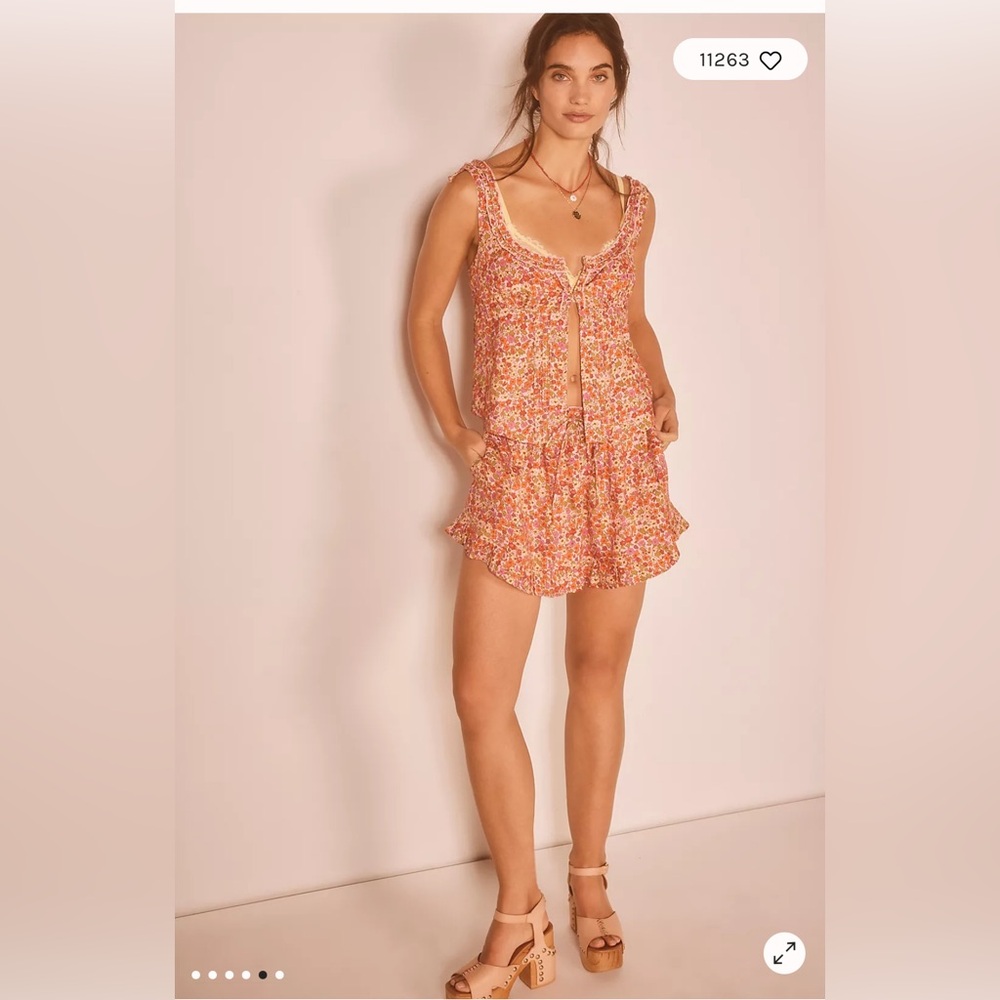 Free People Ellia Printed set. NWT. Spring blossom combo - Picture 2 of 10
